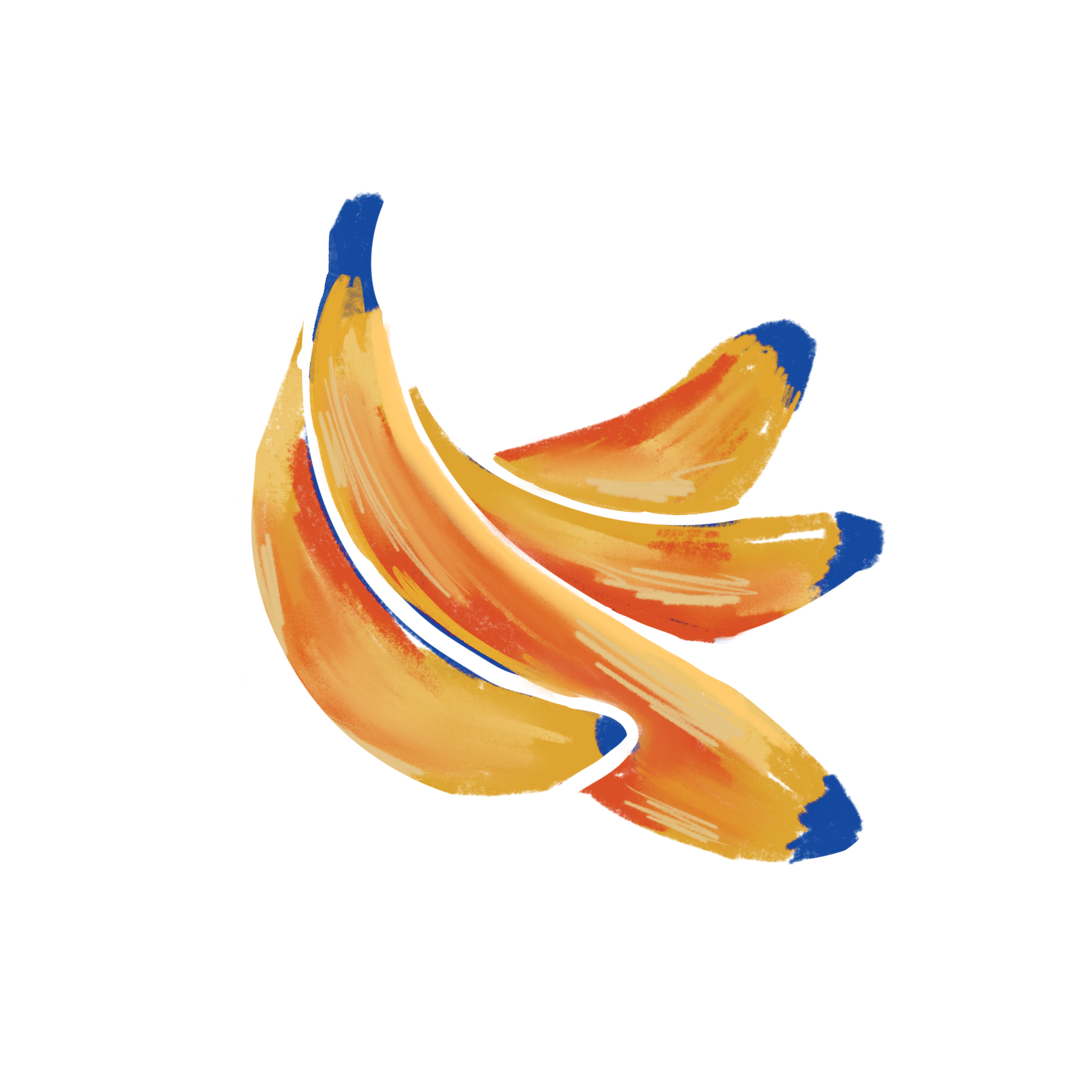 Quatro bananas representando as quatro mentes criativas da agência